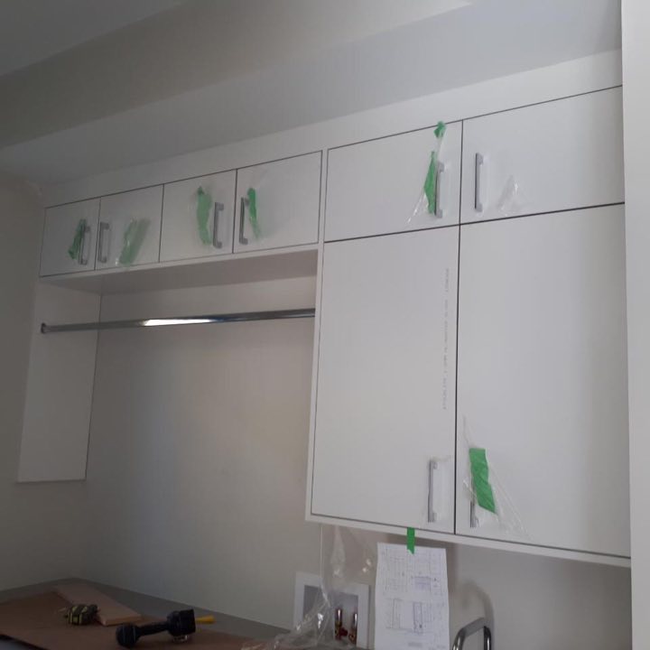High-Gloss Laundry Cabinet